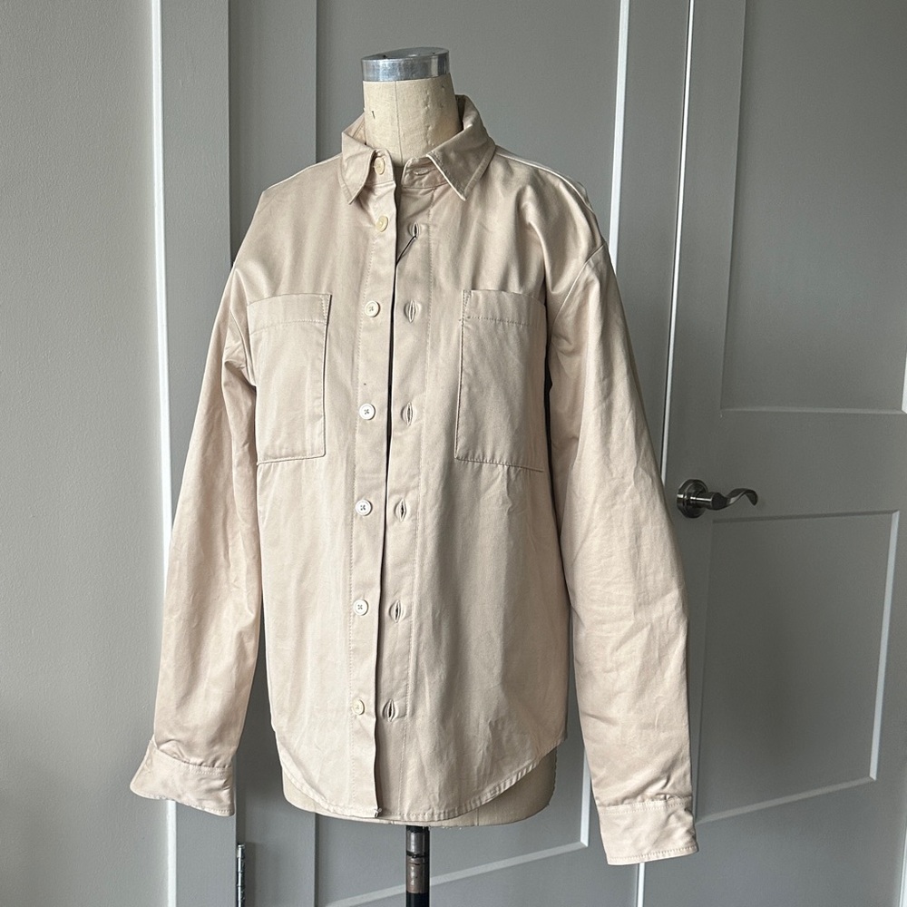 Zara Beige Casual Button Down Shirt